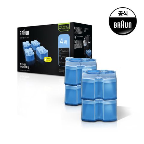 [삼성카드5%할인]브라운 전기면도기 세정액 NEW CCR 4개