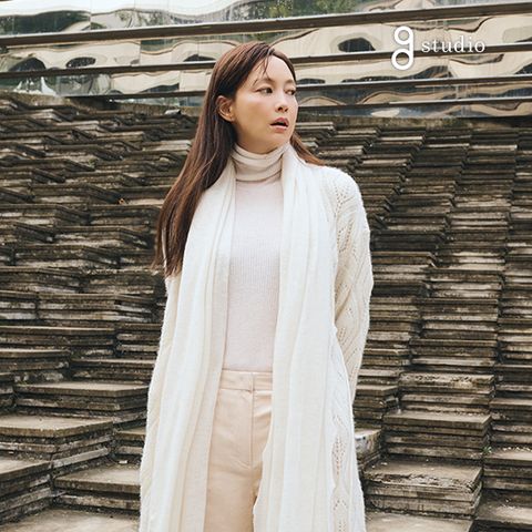 지스튜디오 25FW 캐시미어 100 골지니트