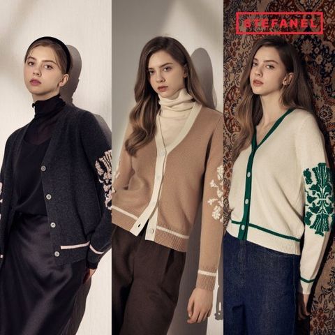 스테파넬 25FW 캐시혼방 버블 가디건[런칭 가격99,900원]