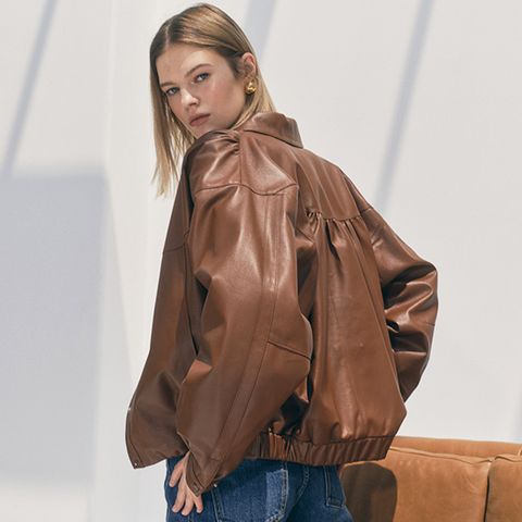 바니스뉴욕 25FW 이태리 램스킨 글로스 가죽 재킷