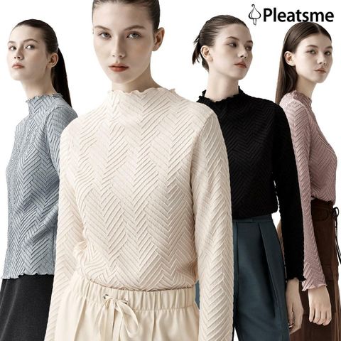 [카드 5%할인](남은수량 극소량! 2만원 최초인하) 25FW 플리츠미 쉐브론 자수 블라우스 (직)