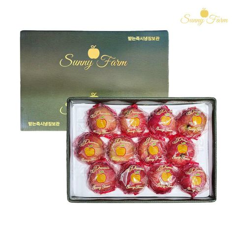 [국민카드5%할인]써니팜 햇 홍로세척사과 3kg(10-12과, 과당 250g-300g)