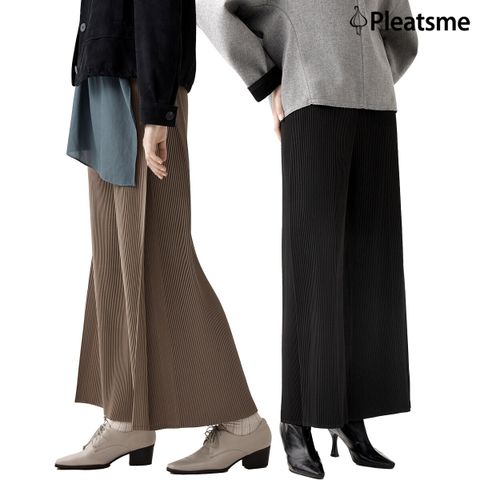 [롯데카드5%할인](남은수량 극소량! 1만원 최초인하)  25FW 플리츠미 모션 슬릿 플리츠 팬츠 (직)