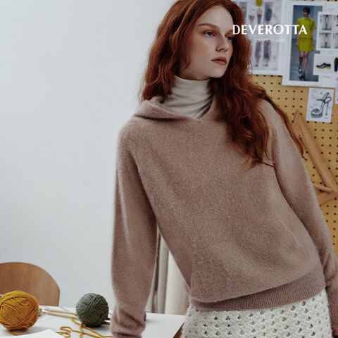 [온플] 드베로타 25FW 이태리알파카 후드 풀오버