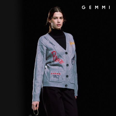 (B)겜미 25FW 여성 아트웍 니트 가디건