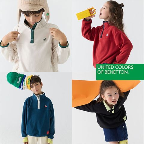 베네통 키즈 BENETTON KIDS 플리스 아노락 1종 (C)
