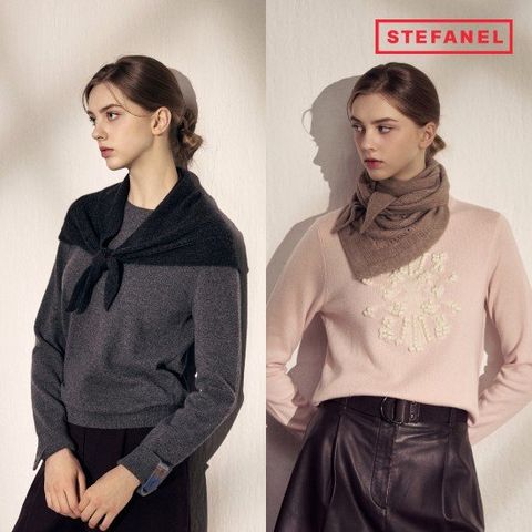 스테파넬 25FW 라쿤 블렌디드 숄[런칭 가격59,900원]