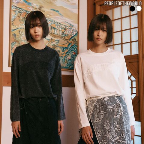 ○[정상가 99,000원] 시그니처 오션 가먼트 아플리케 티셔츠 2종