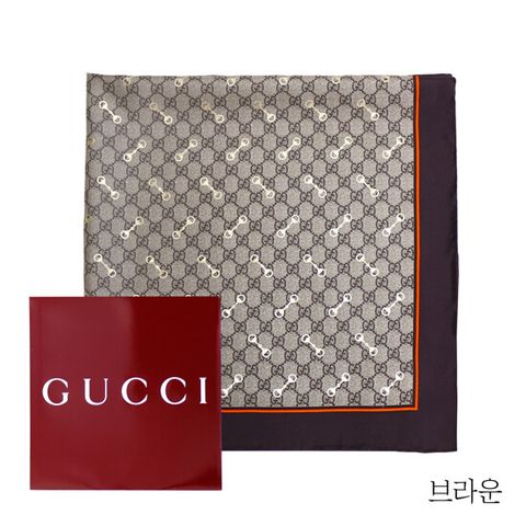 구찌 GG 홀스빗 실크 스퀘어 스카프(662576)