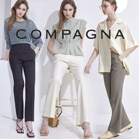 꼼빠니아 여성 세미플레어 슬림 팬츠 3종