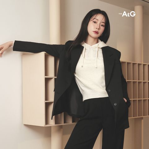 더엣지 25FW 폭스울 혼방 에센셜 후드 니트 3종