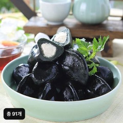 거문도 해풍 쑥 찐 송편 500gX7봉(총 91개)