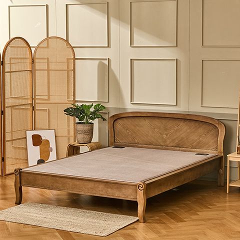 [현대의료기][Q]포그니처 라운드 황토흙침대 퀸(Q)+리프트테이블+전용패드