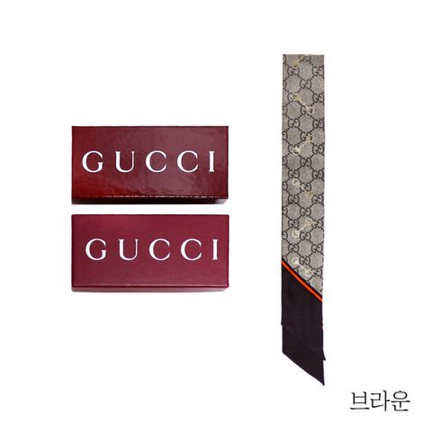 구찌 GG 홀스빗 실크 넥스카프(663719)