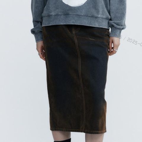 ○25FW NEW 스웨이드 데님 스커트