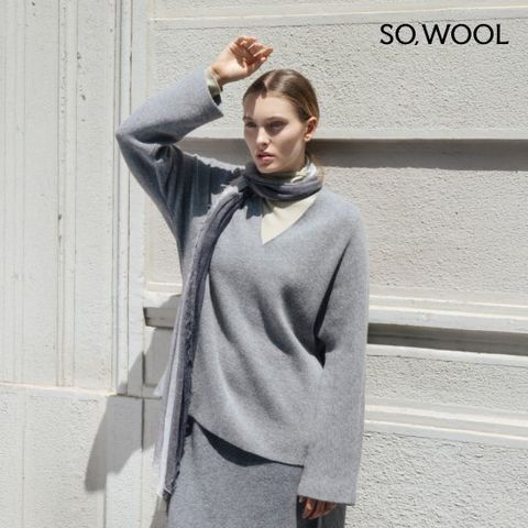 쏘울 25FW 라쿤 이중직 브이넥 풀오버[런칭 가격99,900원]