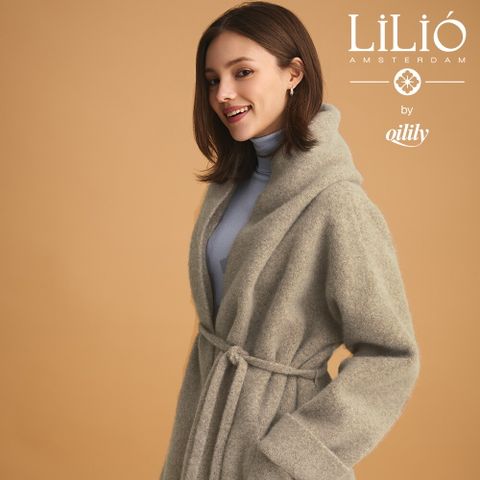 ○by 오일릴리 에센셜 폭스 울 블렌디드 숄카라 니트 코트