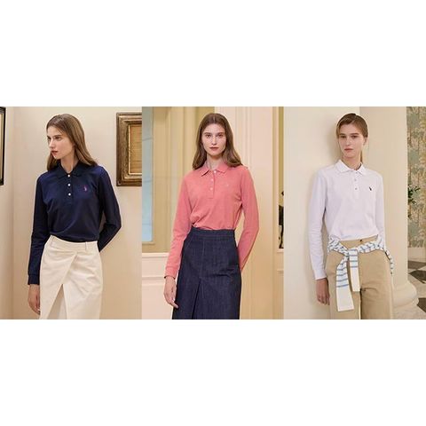 [카드 5%할인]25FW USPA 여성 피케 카라티셔츠 3종