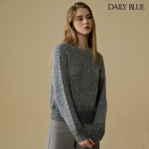 데일리블루 25FW 울 볼륨 시퀸니트 1종