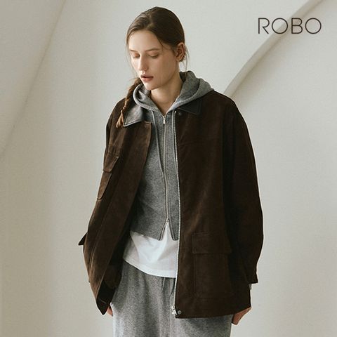 로보 25FW 이태리 스웨이드 워크 자켓