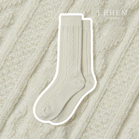 에르헴 25FW 캐시미어 블렌드 스트럭쳐 양말 3종
