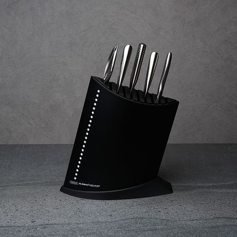 GKB-52 나이프블럭 블랙 / 스테인리스 분리세척 칼꽂이