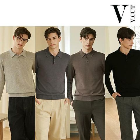 [NH카드5%할인][25FW 최신상]브이컷 남성 카라 니트 4종