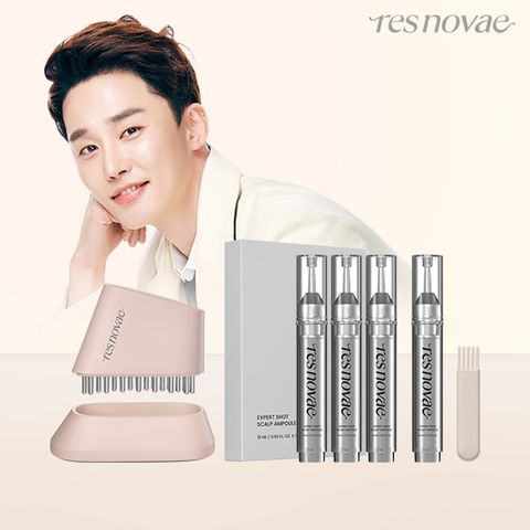 [레스노베] 최신상 하이퍼샷 두피 디바이스(핑크)+두피앰플 4병