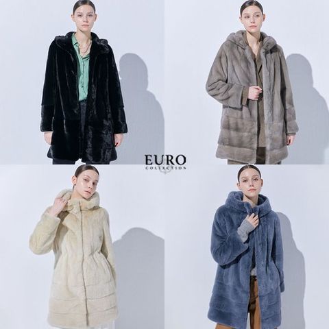 [유로컬렉션] 휘메일 풀스킨 밍크 후드 롱코트