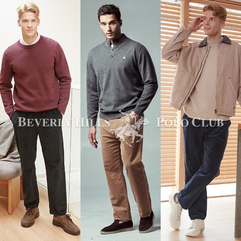 [비버리힐스폴로클럽] 코튼 코듀로이 팬츠 3종, 남성
