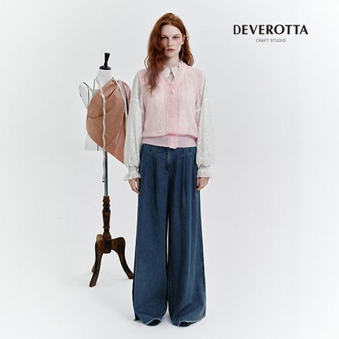 드베로타 25FW 프린지 와이드 데님 팬츠