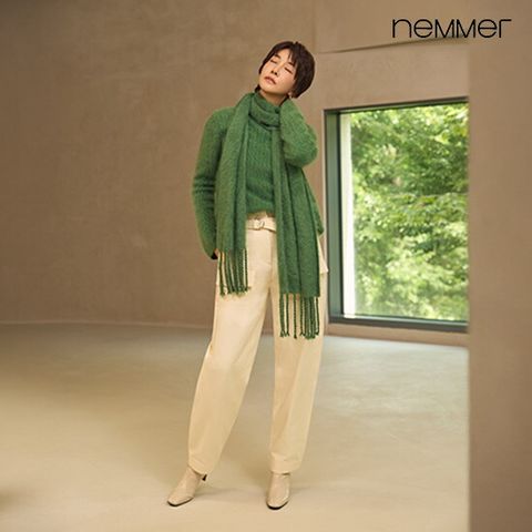 ◎25FW 브러시드 캐시미어100 케이블 풀오버