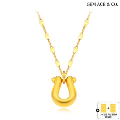 제메이스 24K순금 시그니처 행운 목걸이+24K순금 골드바 2종