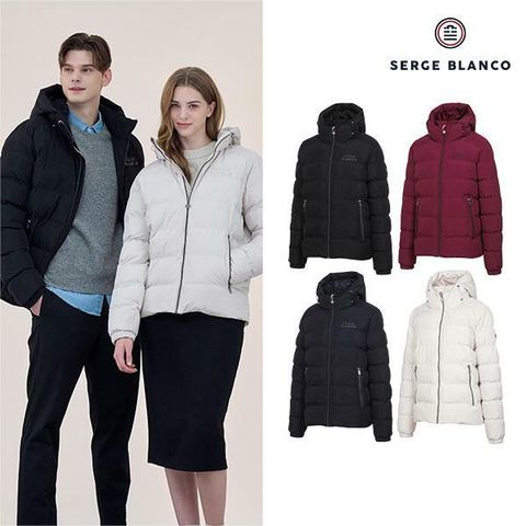 [카드 5%할인]세르즈블랑코 24FW 남녀공용 헤비 웰론 후드 패딩