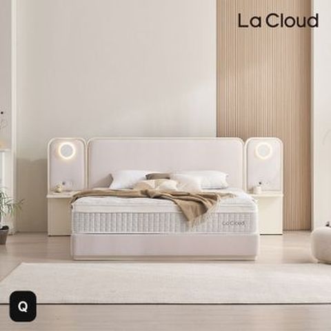 Q사이즈 라클라우드 안단테 호텔식 원목 침대 풀패키지(프레임+매트리스+사이드패널+베개X2+침구세트+매트리스커버)+천연라텍스 바디필로우