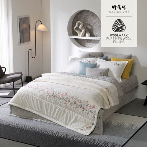 [Q+Q]방송에서만/ 호주산  양모 100%  누빔 이불 겸 패드 1+1세트[박술녀 연모4]