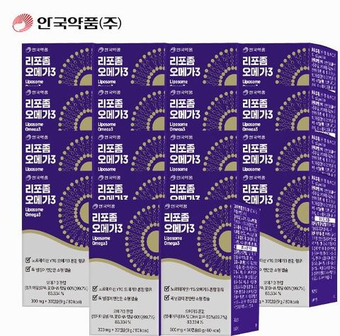 ☆[패밀리구성]안국약품 리포좀 오메가3 12+6박스(300mgX30캡슐X18박스)