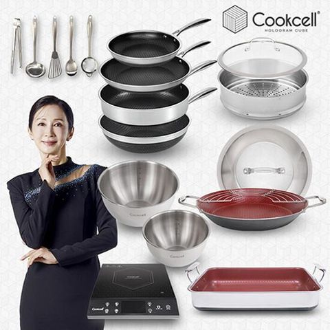 [현대1등팬/최고급/최신상]쿡셀 블루 다이아몬드 홀로그램팬(32멀티팬세트30사각팬포함구성)