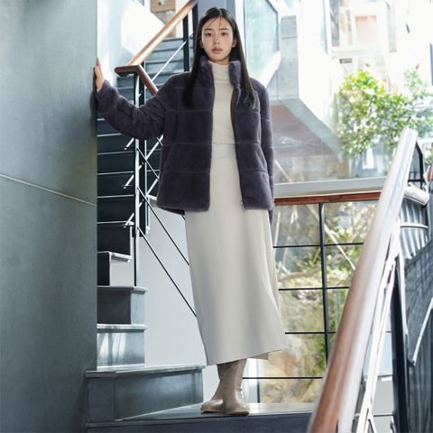 [최초가69,900]셀렙샵 에디션 25FW 기모 크레이프 텐션 스커트