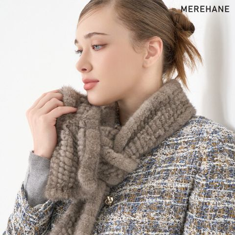 ○ 25FW 리얼 밍크 니팅 머플러