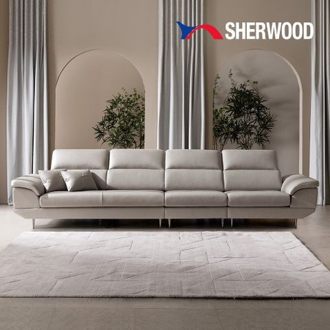 [쉐우드] 리네아 이태리산 천연소가죽 6인 소파 + 스툴 + 쿠션 2EA + 리프트 테이블