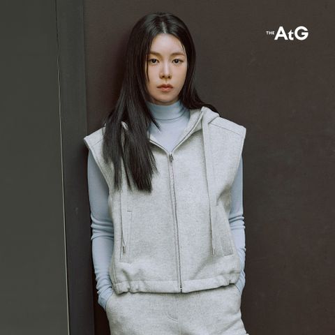 [최초가69,900원]더엣지 25FW 양면기모 후드 베스트