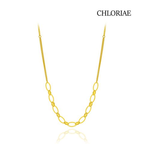 [클로리에]24k 클립 오벌 두줄 목걸이
