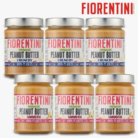 피오렌티니 유기농 땅콩버터 스무스280g*3병+크런키280g*3병