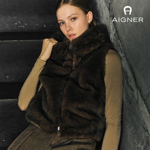 [방송중에만 4만원 최초 세일] 아이그너 25FW FAUX FUR 패딩 베스트