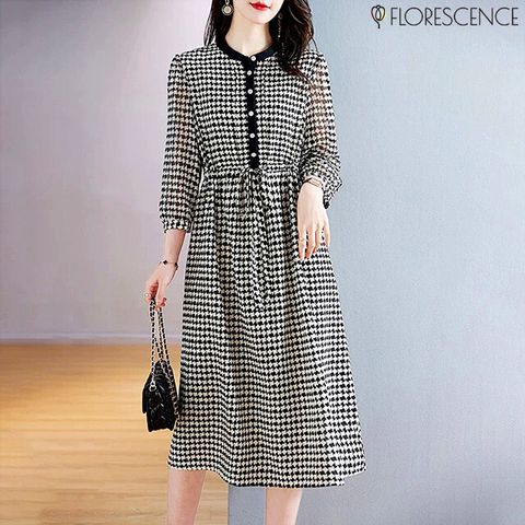 [플로레센스]실키배색체크원피스