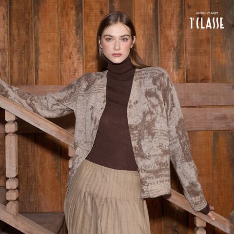 [런칭가 159000원] 프리마클라쎄 핸드드로잉 헤어리 가디건 1종