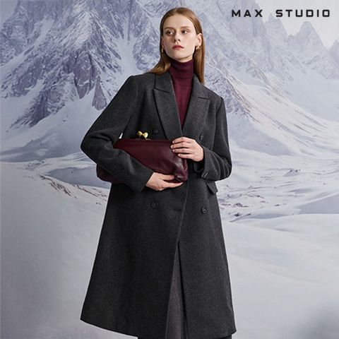 막스스튜디오 25FW 울 트윌 더블 롱 코트