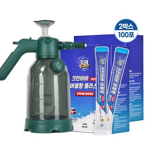 [더블][크린바바] 한번에 싹 버블왕 플러스 (100포 구성)