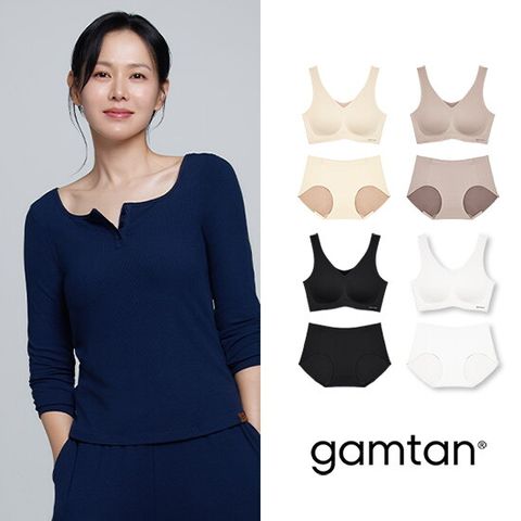 감탄브라 프리미엄 크림 브라팬티 4세트